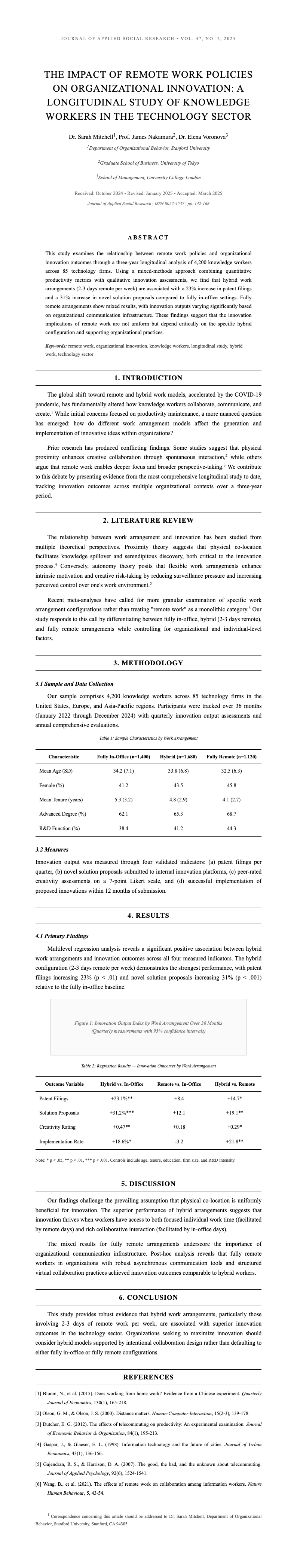 Academic formal white paper